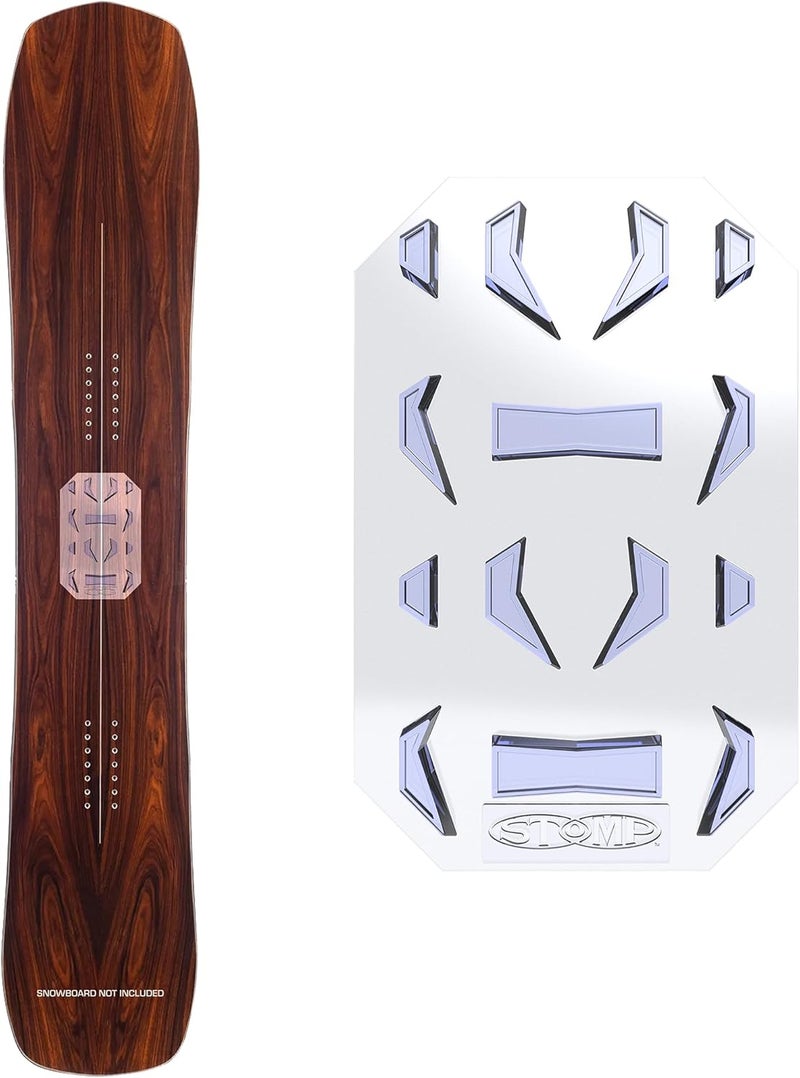 Stompgrip Premium Snowboard Stomp Pad | Knobby | Old School Collection | 3D Design | Clear - Image 1
